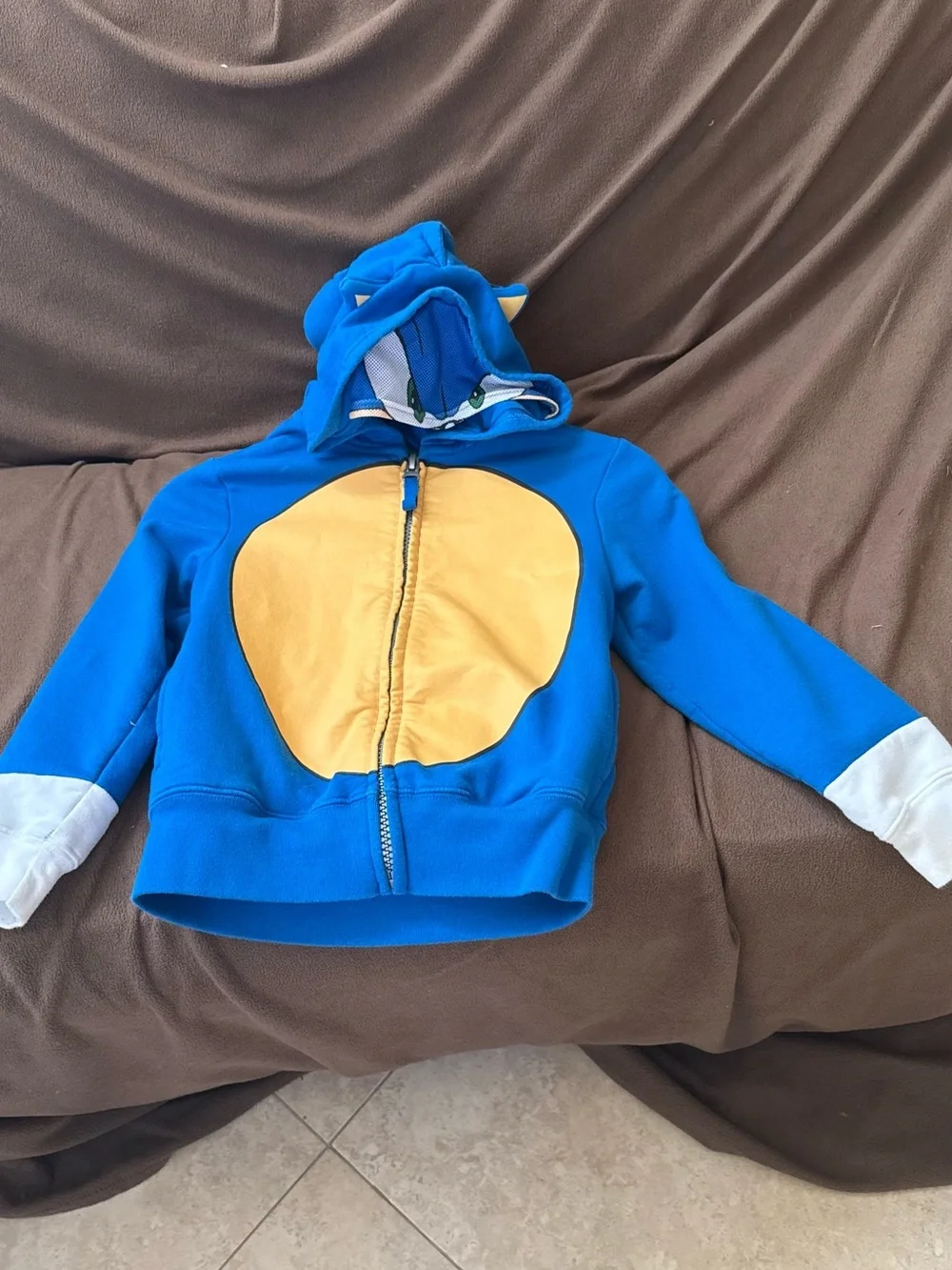 Sonic the Hedgehog Blue & Yellow Kids Superhero Hoodie